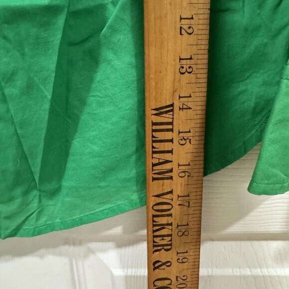 J Crew Relaxed Tunic Button‎ Long Sleeve Blouse Size 2 Green - Picture 6 of 8